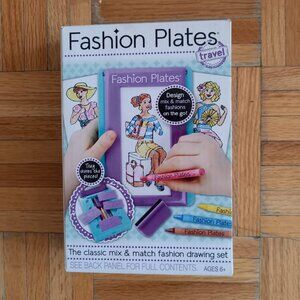 Fashion Plates Original Drawing Toy Kids Art Craft Drawing Travel Stencil Kit